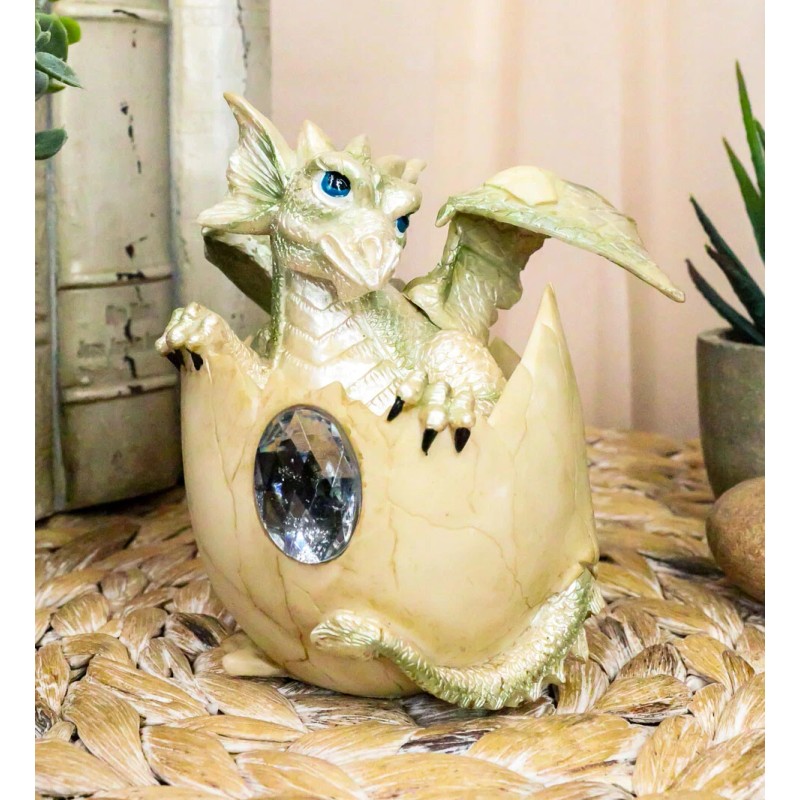 Ebros April Birthstone Dragon Egg Statue Diamond Gem Birthday Dragon