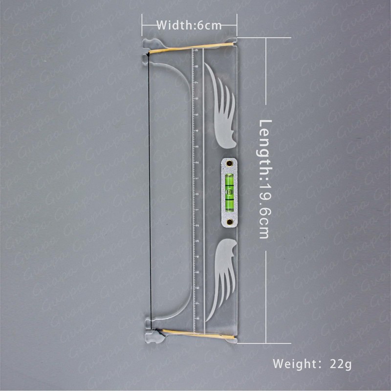 MARLLOGIVA Professional Eyebrow Ruler Mapping Kit Eyebrow Ruler with Level