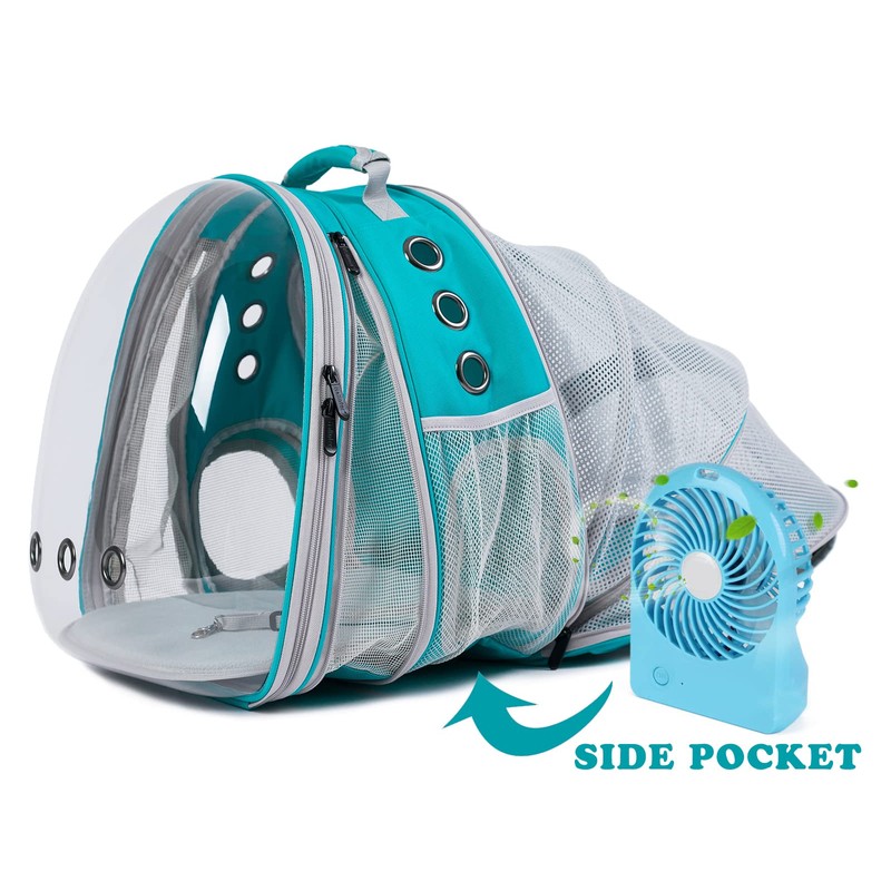 halinfer Portable Mini Fan for Cat Backpack Carrier, USB Rechargeable
