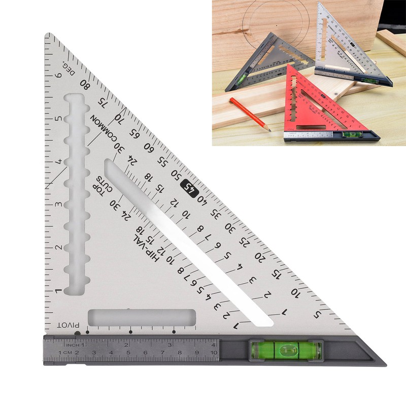7 Inch Rafter Square with Level High Accuracy Aluminum Alloy