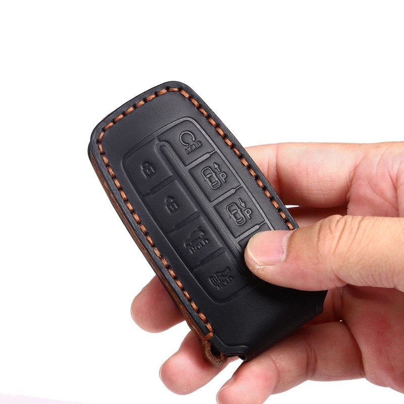 TECART Leather Keyless Entry Remote Shell Case Fit for Genesis
