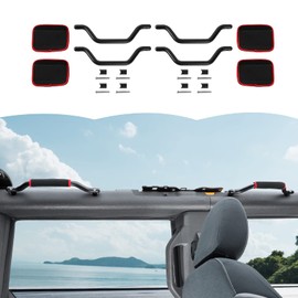 SQQP Front & Rear Grab Handles Aluminum Grab Bar Kit Compatible with Ford Bronco 2021 2022 2023 2/4 Door Interior Accessories