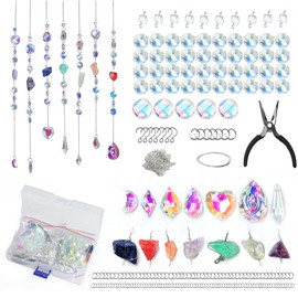 QDXQHS DIY Suncatchers Craft for Adults Making Supplies Kit Hanging Prism with Crystals Rainbow Maker for Indoor Outdoor Window Home Wedding Garden Christmas Decor
