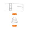 sourcing map 4Pcs 41x16mm Acrylic Hasp Latch, Clear Acrylic Hasp