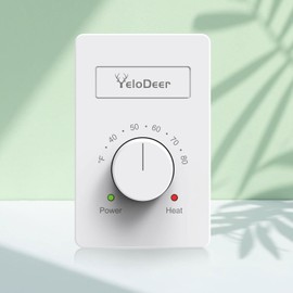 2 Pcs Manual Electric Baseboard Heater Thermostat for Home Both 120 V and 240 V YeloDeer