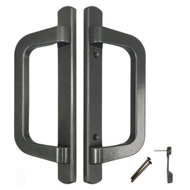 PGT 8.5" Bronze Sliding Patio Glass Door Handle Set Replacement with Thumb Latch Lever, Screws - Fits 3-15/16" Screw Hole Spacing Door Hardware - Durable Ergonomic Design, Smooth Operation