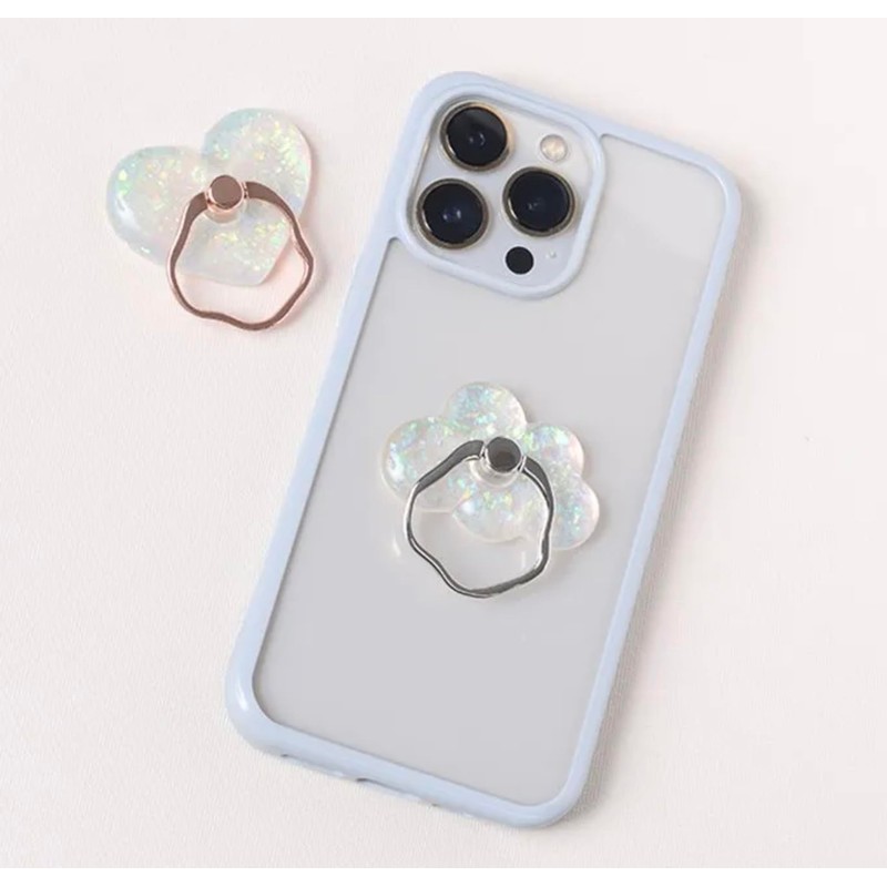Flower Ring Smartphone Ring Aurora x Cloud SAR0100-SV (Silver) (For