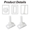 2 Pack Toilet Seat Hinge Bolts, Plastic White Rectangular Shaped