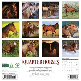 American Quarter Horses 2026 12" x 12" Wall Calendar