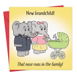 Twizler New Grandchild Card - Funny New Grandparents Cards - New Granddaughter Card - New Grandson Card
