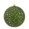 Vickerman 4" Moss Green Sequin Ball Ornament. Includes 6 Ornaments