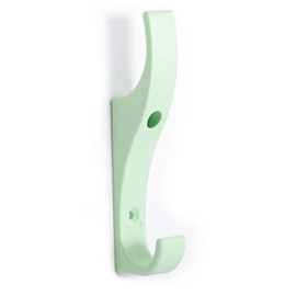 Toughook Pack of 10 Heavy Duty Unbreakable Plastic Safety Hooks for Hat and Coats for Schools, Home and Work (Mint Green)