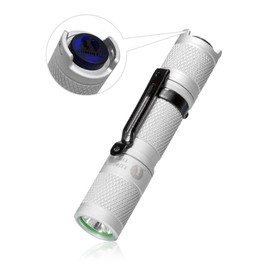 LUMINTOP Small Lightweight LED Flashlight, 650 Lumens, Continuous Lighting, 60 Hours, 5 Modes, IP68 Waterproof, Shock Resistant, 3.9 ft (1.5 m) (Tool AA 2.0-WHITE)