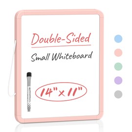 Small Double-Sided White Board Dry Erase Board For Wall, 14"x11" Hanging Whiteboard for Door, Mini Dry Erase Board with a black dry erase marker, Small Whiteboard for Kids Students, Back To School, Pk