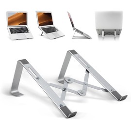 Laptop Stand, Foldable, Laptop Stand, Tablet Stand, Ergonomic Design, Supports up to 17 inches, Improves Posture, Prevents Back Pain, Hunches, Stiff Shoulders, Carbon Steel, Durable, Stable, Heat