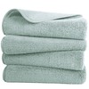 Polyte - premium anti-pilling microfibre hand towel - quick drying - 40 x 76 cm - set of 4 pieces (Light Green)