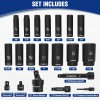 WORKPRO 20-Piece 1/2''Drive Deep Impact Socket Set 6-Point Cr-V Steel