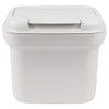 Willow Flip Top Tidy Waste Bin, 5 Litre Capacity, White/Charcoal