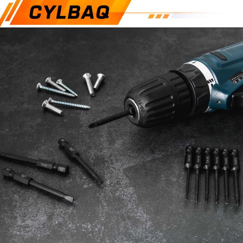 CYLBAQ 10PCS Magnetic Triangle Head Screwdriver Bits, 65mm S2 Steel