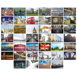 40 London Postcards - 40 Different Designs Printed on Bright Thick Card