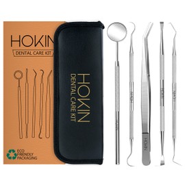 HOKIN Plaque Remover Dental Care Kit Teeth Cleaning Tool Dental Care Kit Tooth Filling Repair Set Stainless Steel Dental Tools for Men Women Kids and Pet Care (5)