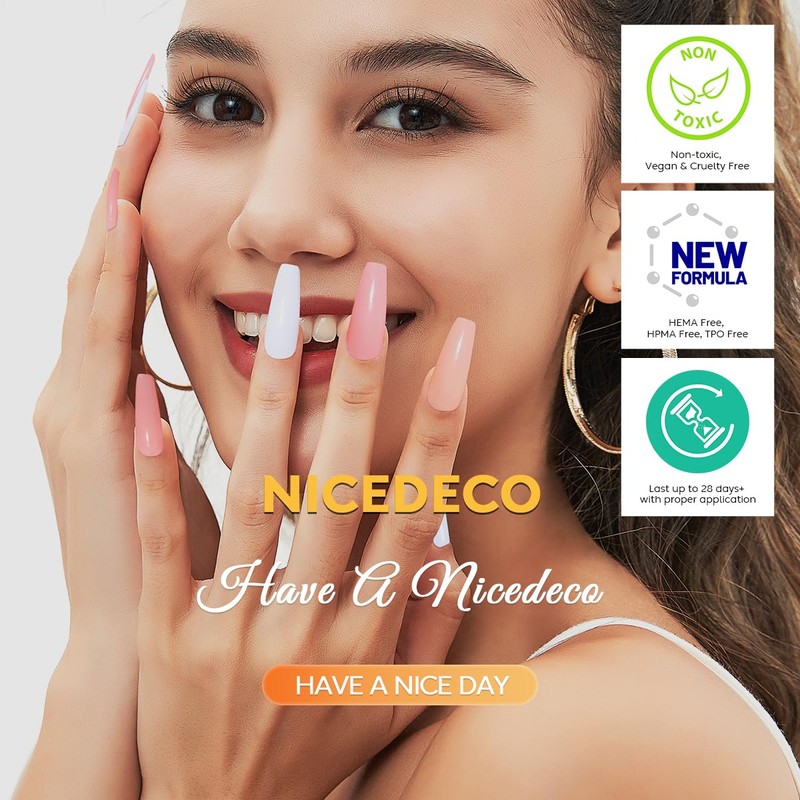 Nicedeco 8 in 1 Builder Gel, 15 ml Translucent Pink