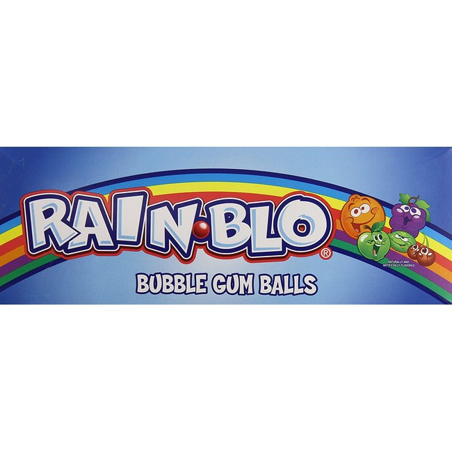 Rain-blo Bubble Gum Balls, 1.7 Ounce Tube, Pack of 24