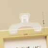 [Set of 2] Book Clips, Clear Swirl Clips| Holds Textbooks,