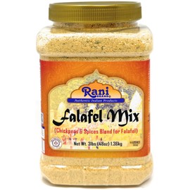 Rani Falafel Mix (Chickpeas & Spices Blend for Falafel) 48oz (3lbs) 1.36kg PET Jar ~ Gluten Friendly | NON-GMO | Kosher | Product of USA
