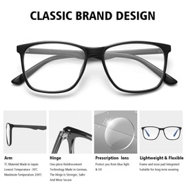 kunqun 2 Pack Blue-Light-Blocking-Glasses Men/Women Computer Reading Gaming TV Phones Glasses Blue Light Blocker Glasses Non Prescription (Douhua+Transparent)