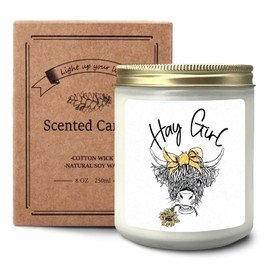 CIOJUNE Highland Cow Candle - Highland Cow Gifts, Cedar Scented Candles for Women, Farmhouse Decor