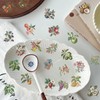 50 Vintage Plant Fruit Stickers Waterproof Transparent Laptop Water Bottle