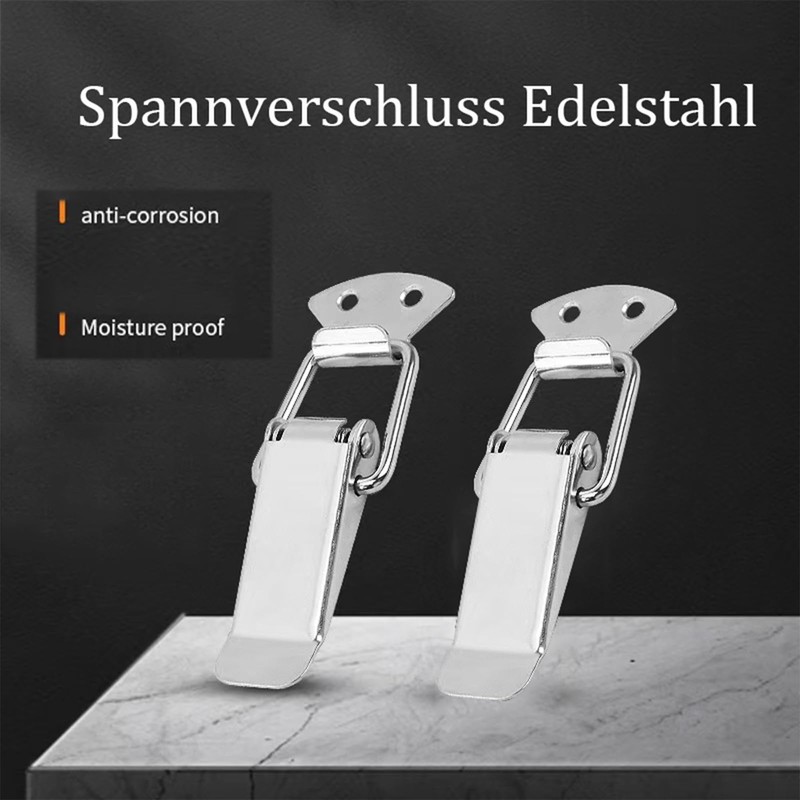 Stainless Steel Tension Latch, with Screws, Box Closure, Snap Closure,