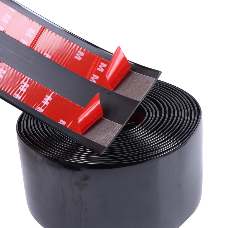 SBWLKJ 16FT Automotive Trim Molding Glossy Black 4"(100mm) Heavy-Duty Car