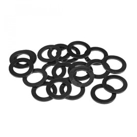 sourcing map Pack of 20 Rubber Washers Flat Washers Black 39 mm AD 25 mm ID 25 mm Thick Spacer Sleeves Sealing Rings Washers for Tap Pipe Water Hose