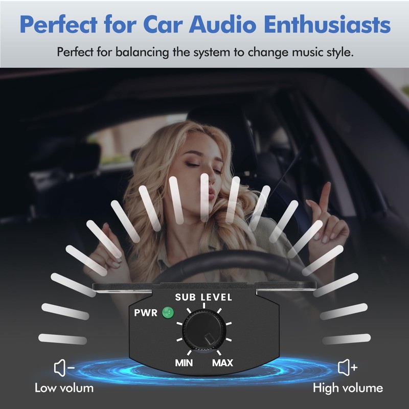 Universal Bass Control Knob for Car Amplifier with 4 PIN