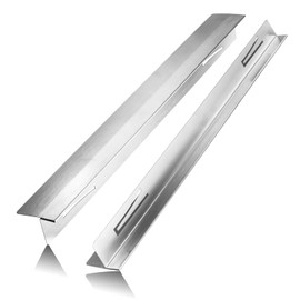 Stainless Steel Stove Gap Covers 2 pcs, stove gap filler Adjustable heat resistant gap packing Easy to Clear stove counter gap cover 13.8 in~27.5in Trim Kit for Seamless Fit Between Stove Countertop