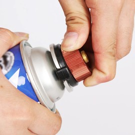 Camping Stove Adapter Gas Conversion Head Adapter for Butane Canister Screw GasCamping Stove Gas Conversion Head Supplies Piston