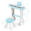 Costzon 37-Key Kids Toy Keyboard Piano with Detachable Legs, Bench,