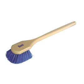 Bon Acid Proof Gong Brush Extra Stiff Plastic Bristles with 20 in. Durable Plastic Handle Heavy Duty Scrub Brush for Concrete Masonry and Surface Prep with 4 1/2 in. Wide Head and 1 1/2 in. Trim