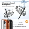 HAMITOR Corner Shower Caddy Tension Pole: 4-Tier Rust-Resistant Adjustable Bathroom