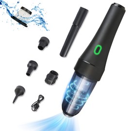 LUCKYERMORE Car Vacuum Cordless, 6000Pa Powerful Suction Mini Vacuum with Washable HEPA Filter, Wet and Dry Hand Vacuum Rechargeable