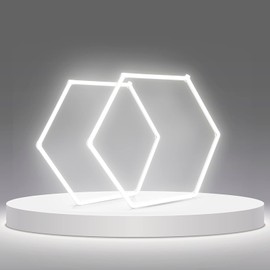 LZHOME LED Hexagon Garage Light: 12700LM Car Detailing Shop Light, DIY Splicing Ceiling & Wall Decor Lights, for Workshop Basement Gym Warehouse Bar Gaming Room