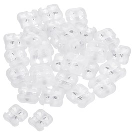 PATIKIL Cord Locks, 30 Pack Oval Spring Toggle Stopper for Drawstring Bag Shoelaces, Clear