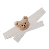 Bear Head Pattern Curtain Tiebacks for Nursery Milk Tea Bear