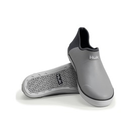 HUK Men's Rogue Wave Waterproof Fishing Shoes with Superior Traction & Comfortable EVA Footbed Rain Boot, Grey, 9