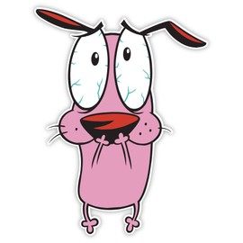 COURAGE THE COWARDLY DOG CARTOON sticker decal 4" x 5"