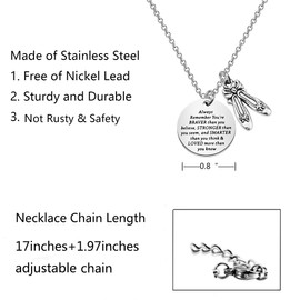 Dance Necklace Dancer Gift Ballerina Jewelry Inspirational Ballet Dancer Jewelry Dancing Girl Jewelry Recital Gift for Girls (Silver)