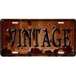 SMART BLONDE Vintage Rusty Look Metal License Plate