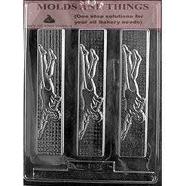 FEMALE SWIMMER Chocolate Candy Mold, Sports chocolate candy mold With copywrited Molding Instruction